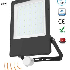 200W Smart LED MW Sensored Flood IP66 60,000 Hour Life 5 Years warranty